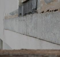 Schnittfläche Balkonrückbau